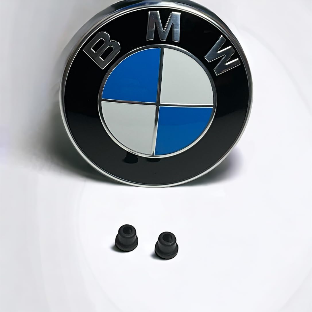 BMW Original Logo – Motorhauben Emblem mit Befestigungsösen. Rund, blau-weiß, verchromt. Dient der Markenidentifikation.