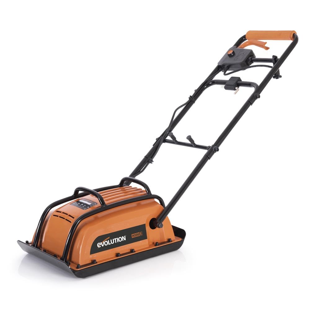 Evolution Power Tools H320-E Hulk Elektro-Rüttelplatte 230 V mit Griff zur Bodenverdichtung