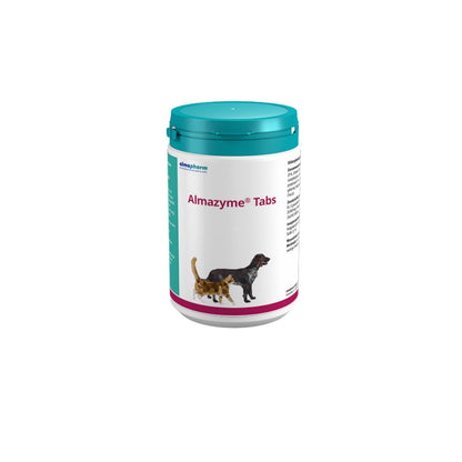 almapharm Almazyme Verdauungs-Ergänzung Hunde Katzen - 600 Tabs: Runde, helle Tabletten zur Unterstützung der Verdauung.