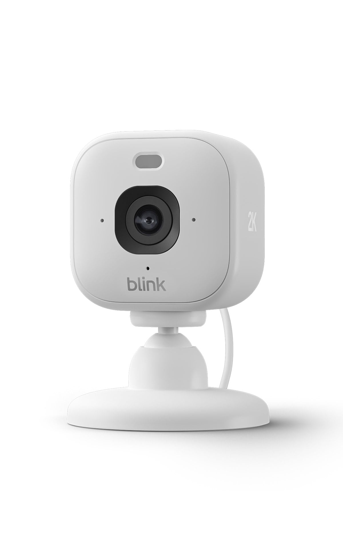Blink Mini 2K+ Überwachungskamera innen, 2K-Video, Nachtsicht, Weiss, kompakt mit Standfuss