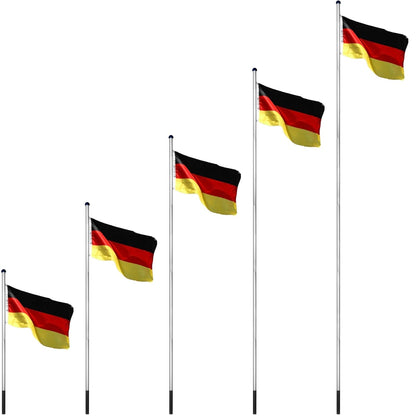 FLAGMASTER Teleskop-Fahnenmast Aluminium 6,5 m mit Bodenhülse