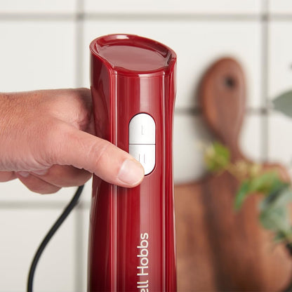 Russell Hobbs Desire 3-in-1 Stabmixer Rot mit Zerkleinerer, 27142-56
