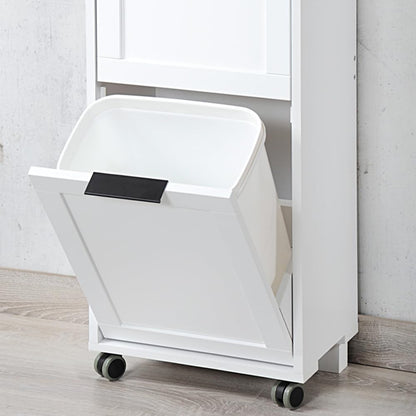 Kesper Universalschrank mit Mülltrennsystem, FSC-Faserplatte, weiss