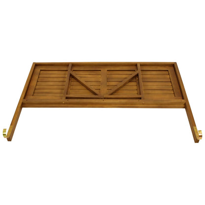 DEGAMO Balkonhängetisch 120x40 cm, klappbar, Akazienholz, braun