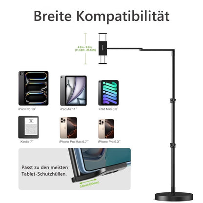 elitehood FC4 iPad Bodenständer, höhenverstellbare Tablet-Halterung