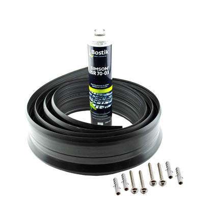 Hörmann Sturmschwelle Garagentordichtung – Schwarz 3m Set