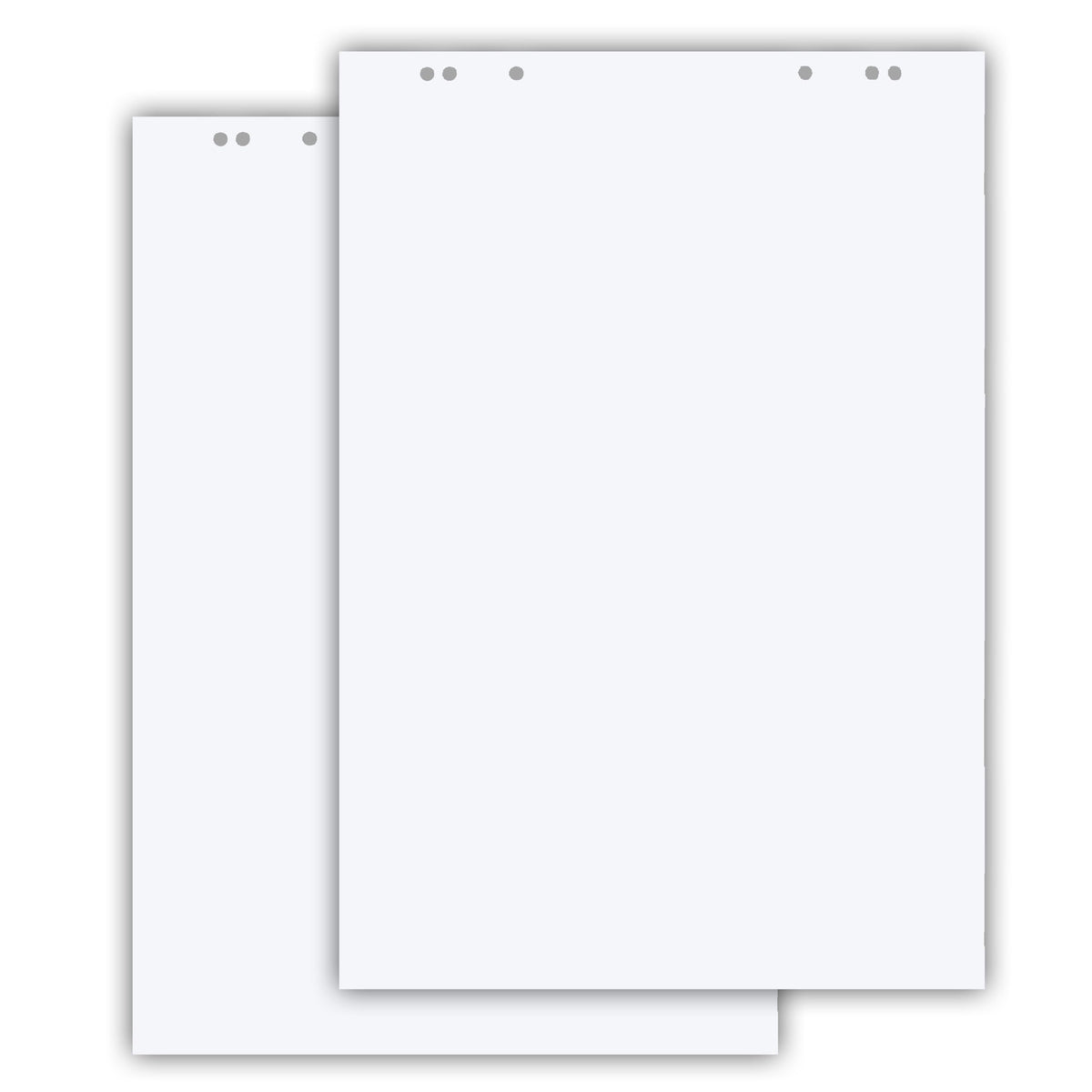 Conipa Flipchartpapier 65x98 cm, 5 Blöcke à 20 Blatt, blanko, 80 g/m², weiss, 6-fach gelocht