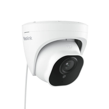 Reolink RLC-520A 5MP PoE IP Kamera Outdoor mit Smart Erkennung. Weiße, zylindrische Kamera zur Außenüberwachung.
