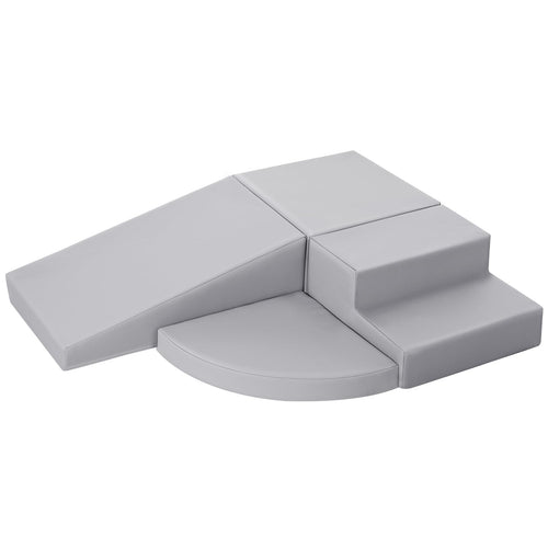 Softbausteine Kletter-Set – 4-teilig mit verlängerter Rampe: Weichschaum-Bausteine und Rampe. Unterstützt Motorik beim Klettern.