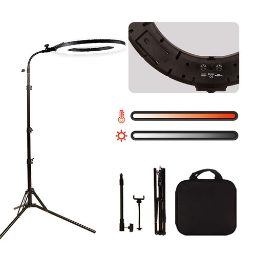 GSKAIWEN 18" 60W LED Ringleuchte Studiolicht. 18 Zoll ringförmige LED-Lampe mit flexibler Röhre zur präzisen Lichtführung bei Porträts und Vlogs.