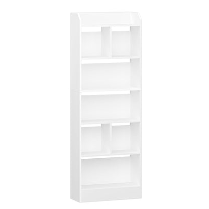 Hzuaneri BC11103X Bücherregal – 6 Fächer, Standregal Weiss