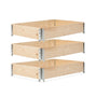 gardivo Hochbeet 120x80x20 cm - 3-teiliger Palettenrahmen Holz: Rechteckiger, naturfarbener Holzrahmen, 3-lagig, für den Pflanzenanbau als erhöhtes Beet.