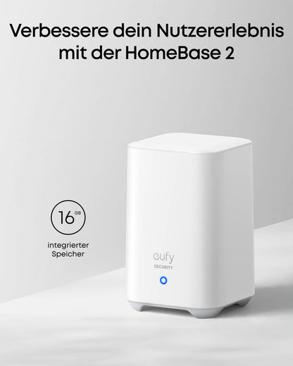eufy Security eufyCam E40 2K Aussen-Solarkamera Set mit HomeBase 2