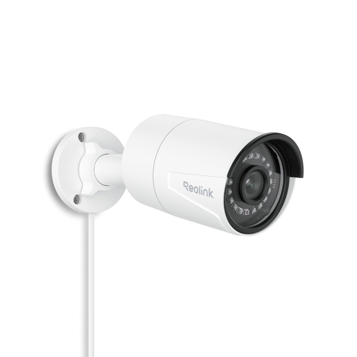 Reolink RLC-510A 5MP PoE Überwachungskamera Aussen - Personen-/Autoerkennung. Weiße Bullet-Kamera.