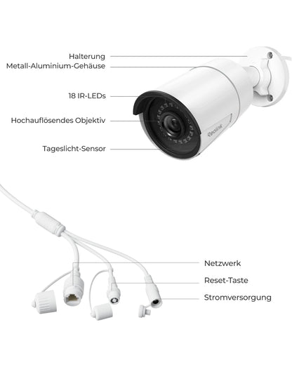 Reolink RLC-510A 5MP PoE Überwachungskamera Aussen - Personen-/Autoerkennung