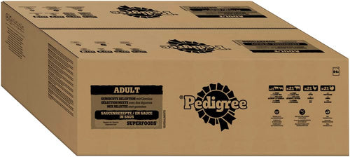 Pedigree Dogcare Hundefutter Chunks in Sosse Adult 84 x 100 g Portionsbeutel