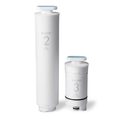 OsmoFresh Quella Life & Pro Osmose Ersatzfilterset - 6 Monate: Weiße, zylindrische Filterkartuschen reinigen Wasser in Osmoseanlagen.