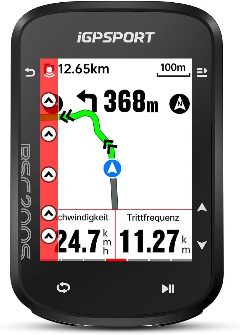 iGPSPORT BSC200S GPS-Fahrradcomputer kabellos mit Routennavigation, 2,4-Zoll-Farbbildschirm und Tastenbedienung