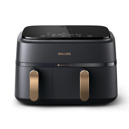 Philips Airfryer Dual Basket 3000 Series Heissluftfritteuse 9 L mit zwei Körben und Touchscreen-Display
