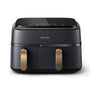 Philips Airfryer Dual Basket 3000 Series Heissluftfritteuse 9 L mit zwei Körben und Touchscreen-Display