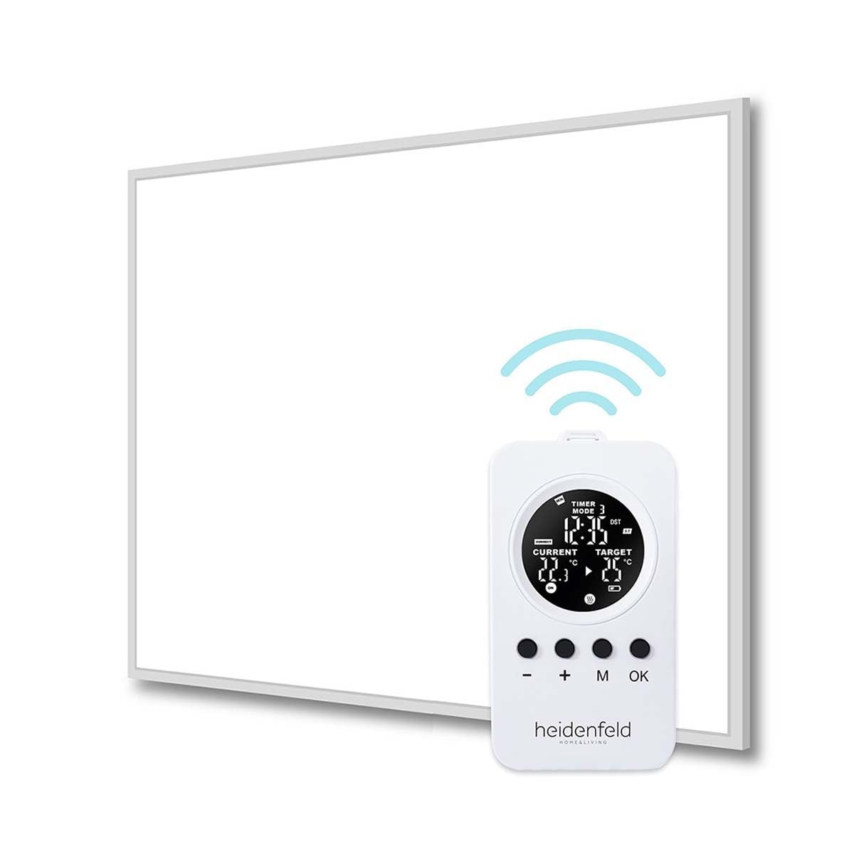 Heidenfeld HF-HP106-3 Infrarot Heizkörper - 1000 Watt. Rechteckiges Panel zur effizienten Raumbeheizung mit 1000 Watt Leistung.