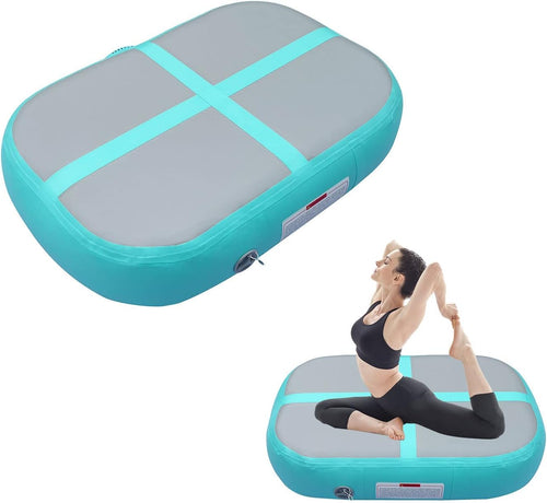 PPXIA AirBlock aufblasbarer Gymnastikblock mit Pumpe – 100x60x20cm. Rechteckiger Block zum Turnen, für Sprungübungen und zur Landung.