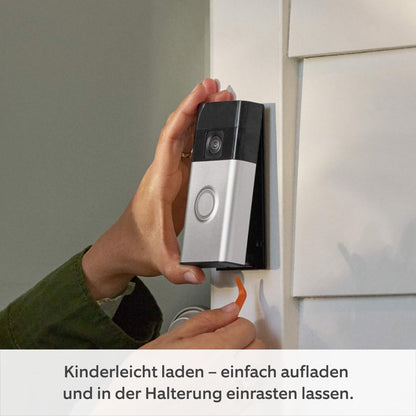 Ring Akku-Videotürklingel WLAN-Kamera – Zertifiziert & Generalüberholt