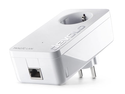 devolo Magic 1 LAN Powerline Erweiterungsadapter 1200 Mbit/s: Erweitert LAN über Stromleitung für stabiles Internet. Weiß.