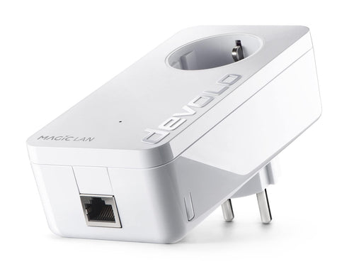 devolo Magic 1 LAN Powerline Erweiterungsadapter 1200 Mbit/s: Erweitert LAN über Stromleitung für stabiles Internet. Weiß.