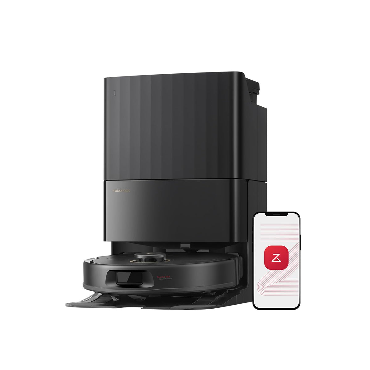 roborock Qrevo S5V Saugroboter mit Wischfunktion, Schwarz, mit Multifunktions-Dockingstation