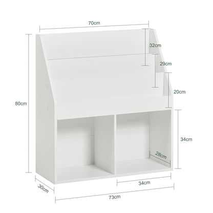 SoBuy KMB01-W Kinderzimmer Montessori Bücherregal Weiss