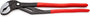 KNIPEX Cobra XXL Wasserpumpenzange 560 mm - 87 01 560, grau phosphatiert, rote Griffe. Greift selbstklemmend Rohre und Muttern mittels durchgestecktem Gelenk.