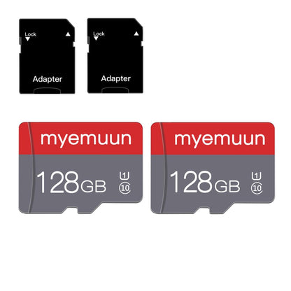 myemuun Speicherkarte 128 GB mit Adapter, 2er-Pack, Class 10