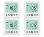 SM-PC® Digital Raumthermostat LED Fussbodenheizung 4er Set weiss. Rechteckig, reguliert präzise Fussbodenheizung.