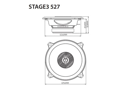 JBL Stage3 527 2-Wege Auto Lautsprecher Set - 13 cm