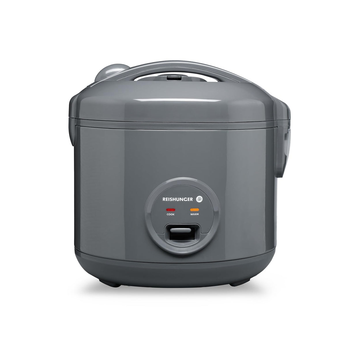 REISHUNGER Reiskocher & Dampfgarer Keramik 1.2L - Grau. Zylindrischer, grauer Reiskocher zum Reiskochen und Dämpfen.