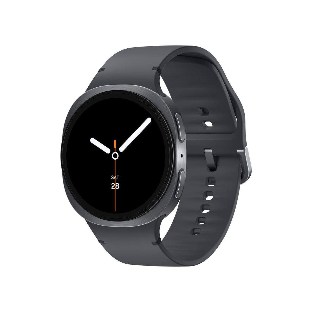 Samsung Galaxy Watch8 Smartwatch 40 mm Bluetooth Graphite Sport Band, besonders flaches Gehäuse