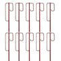 KRUSE Laterneneisen mit UVV-Bügel, Absperrhalter, 125 cm, 10 Stück, rot tauchlackiert, mit angeschmiedeter Spitze