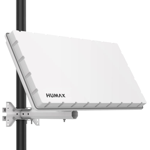HUMAX Flat H39D2, weiße, flache SAT-Antenne. Empfängt Satellitensignale für 2 Teilnehmer.