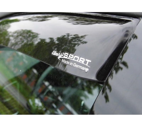 CLIMAIR VW T5 T6 Windabweiser Regenabweiser. Schwarze, geformte Kunststoffprofile für Seitenfenster. Lenkt Wind und Regen ab.