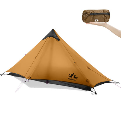 Night Cat ultraleichtes 1-Personen-Zelt – wasserdicht. Kompaktes Outdoor-Zelt für Schutz vor Witterung bei Trekking & Camping.