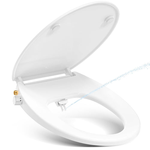 YEAUPE PRO Bidet WC-Sitz Oval - Nicht elektrisch. Ovaler Toilettensitz mit integrierter Duschfunktion zur Reinigung nach dem WC-Gang.