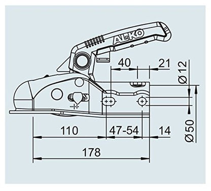 AL-KO AK 270-50mm Kugelkupplung für Anhänger 2.7t Soft Dock