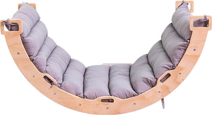 Buxibo Kletterbogen Montessori Klettergerüst aus Holz mit Kissen