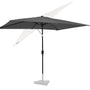 VONROC Rapallo Sonnenschirm rechteckig 200x300 cm mit Kurbel, Grau, Polyestertuch mit UPF 50+