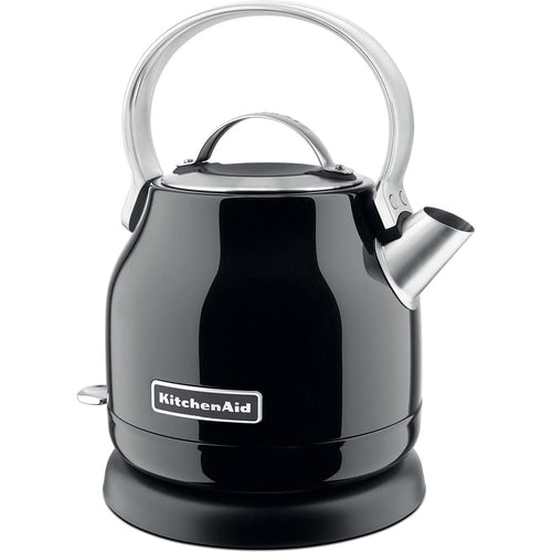 KitchenAid 5KEK1222EOB Wasserkocher - Onyx Schwarz. Runder, schwarzer Wasserkocher zum Erhitzen von Wasser für Tee.