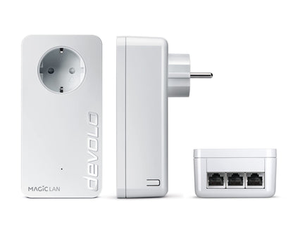 devolo Magic 2 LAN triple Starter Kit Powerline Adapter weiss
