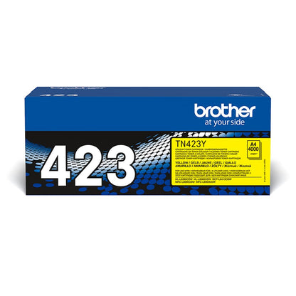 Brother Original Jumbo Tonerpatrone für Laserdrucker – Gelb. Rechteckige, gelbe Tonerpatrone zum Farbdruck in Laserdruckern.