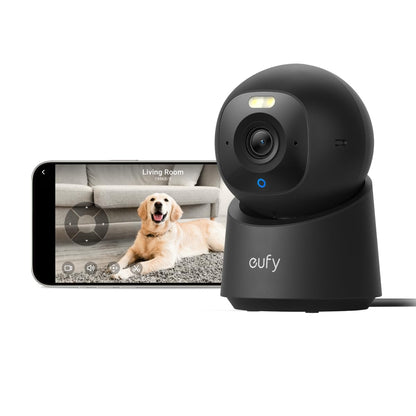 eufy Innenkamera E30 4K UHD Sicherheitskamera mit 360° Abdeckung in Schwarz