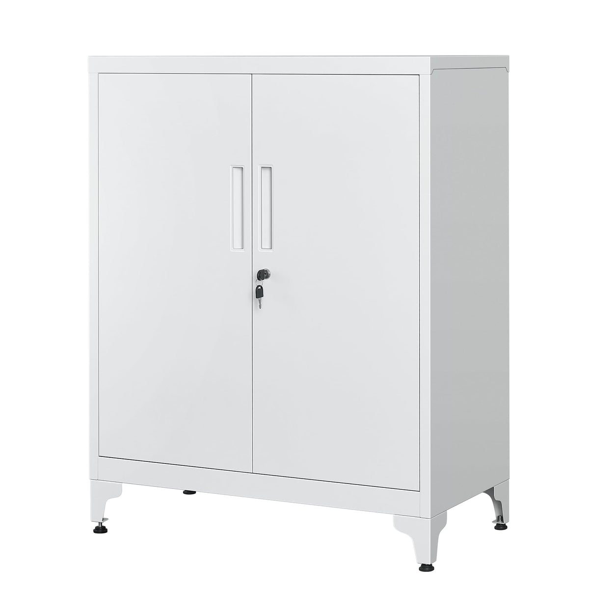 SONGMICS OMC013G01 Aktenschrank aus Stahl abschliessbar – Mattgrau. Rechteckiger mattgrauer Stahlschrank zum sicheren Ordnen von Dokumenten.